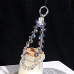 Colorful Mobile Phone Lanyard Chain Stylish Glitter Crystal Bead Pendant Keychain Jewelry Bag Accessories Sparkle Key Chains