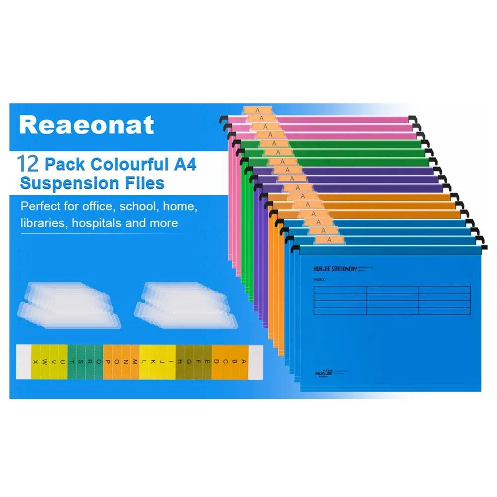 A4 Quick Labor Folder PVC Suspended Type A4 Suspension Files with Hook Color Random Hanging File Folders Home Organization