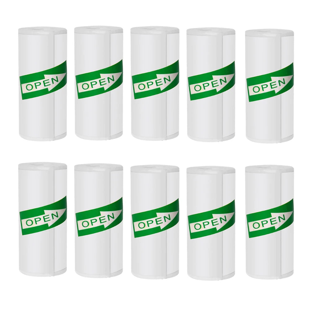 Colorful Label Sticker 57*25MM Self-adhesive Roll Paper Label Sticker Photo Inkless Printing Portable Mini Printer Thermal Paper