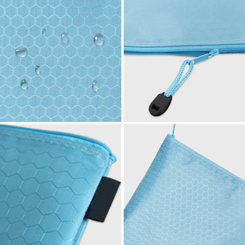 A4/A6 Pencil Bag Zipper Pouch Document Puzzle Bag Waterproof Zip File Folders Pencil Case Storage Bags School Office Supplies