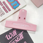 1pcs When I Saw You White Paper Clip Large Binder Clips Diary Page Marker Office School Binding Tools Bag Accessories A7871