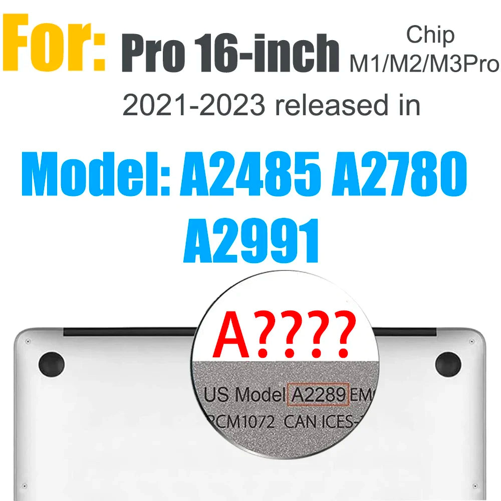 Crystal Hard Case for MacBook Pro Air 13 14 15 16 Inch Protective Case Clear Model A2681 A3113A3114 A2941 A2991 A2442 A2337 A233