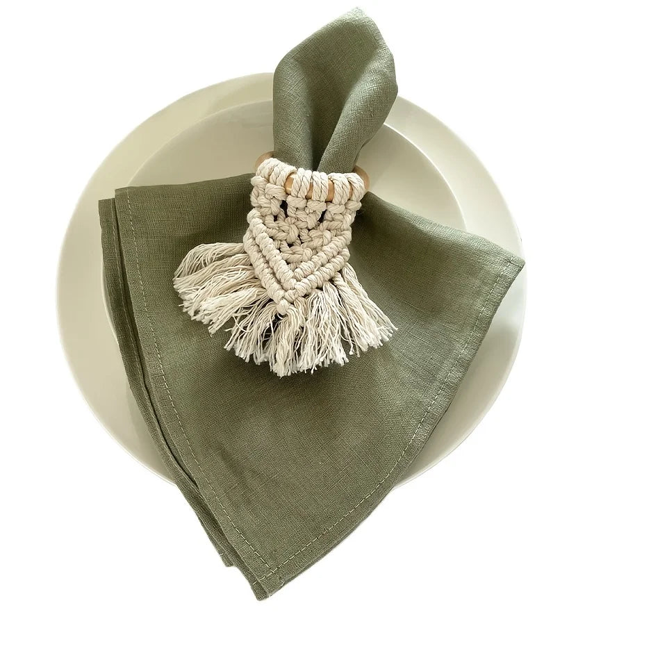 Set Of 6 40x40cm Table Cloth Napkins Durable Polyester Thicken Placemat Reusable for Kitchen Dining  Wedding Decoration