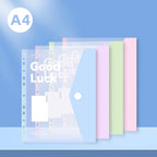 INS Style Loose Leaf A4 File Folder Transparent Detachable Data Book Students Stationery Office Storage Booklet School Office