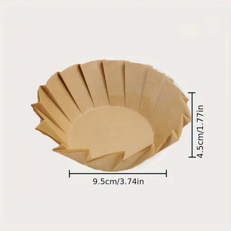 50/100Pcs Cake Pan Liner for Baking, Disposable Paper Cake Pans Nonstick Paper Molds, Pie Pineapple Pound Cakes Parchment Paper