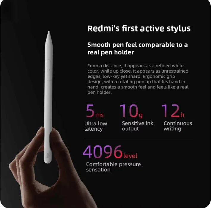 Original Xiaomi Redmi Pad 2 Stylus Pen Redmi Pad Pro Tablet 4096 level Sense Drawing Writing Redmi Smart Pen Xiaomi Smart Pen