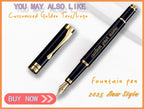 Customize Gold Color Text Gel Pens Engraving Metal Pretty School Student Supplies Office Accessories Writing Stationery 2025