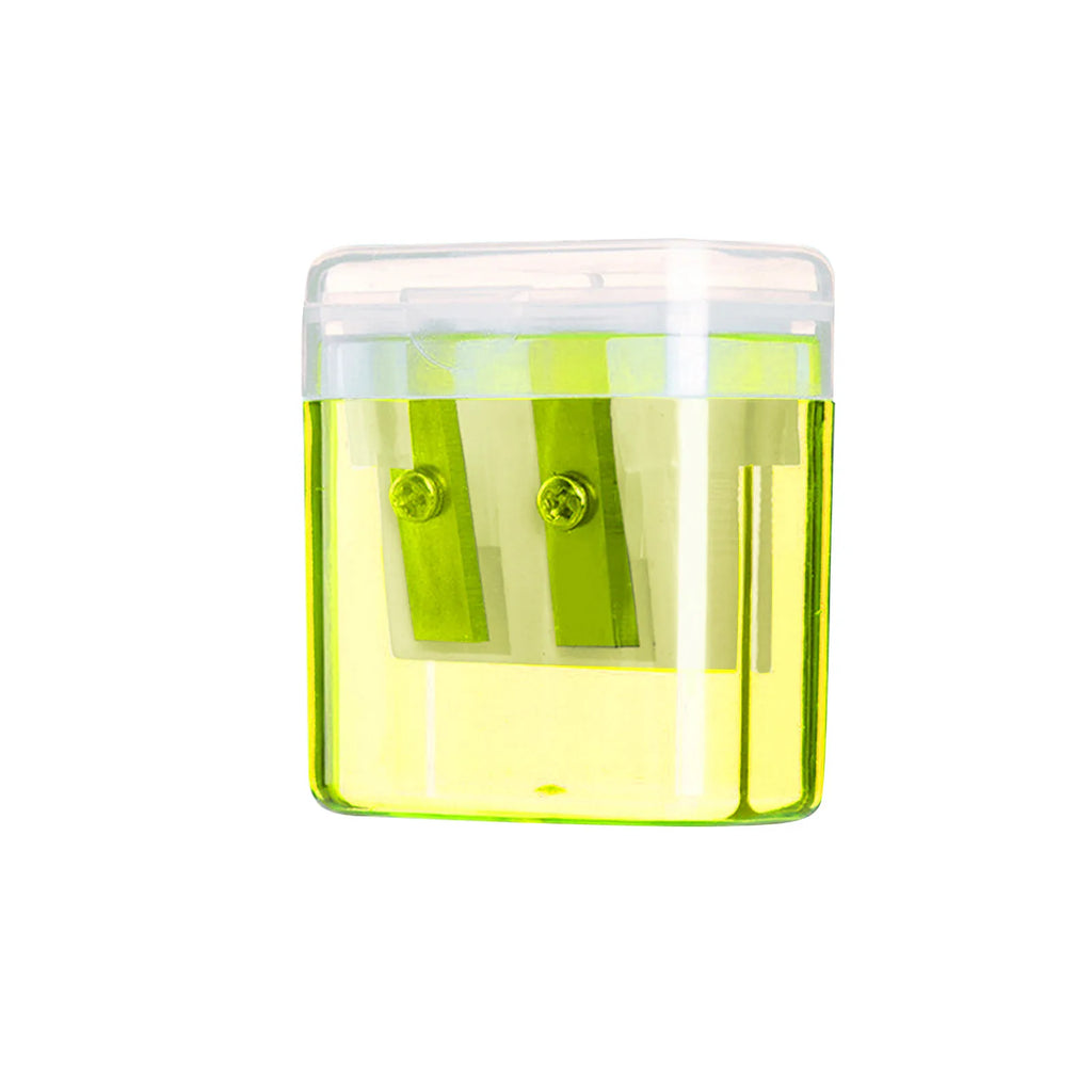 A color random student two-hole pencil sharpener for children's school supplies - a must-have for starting school