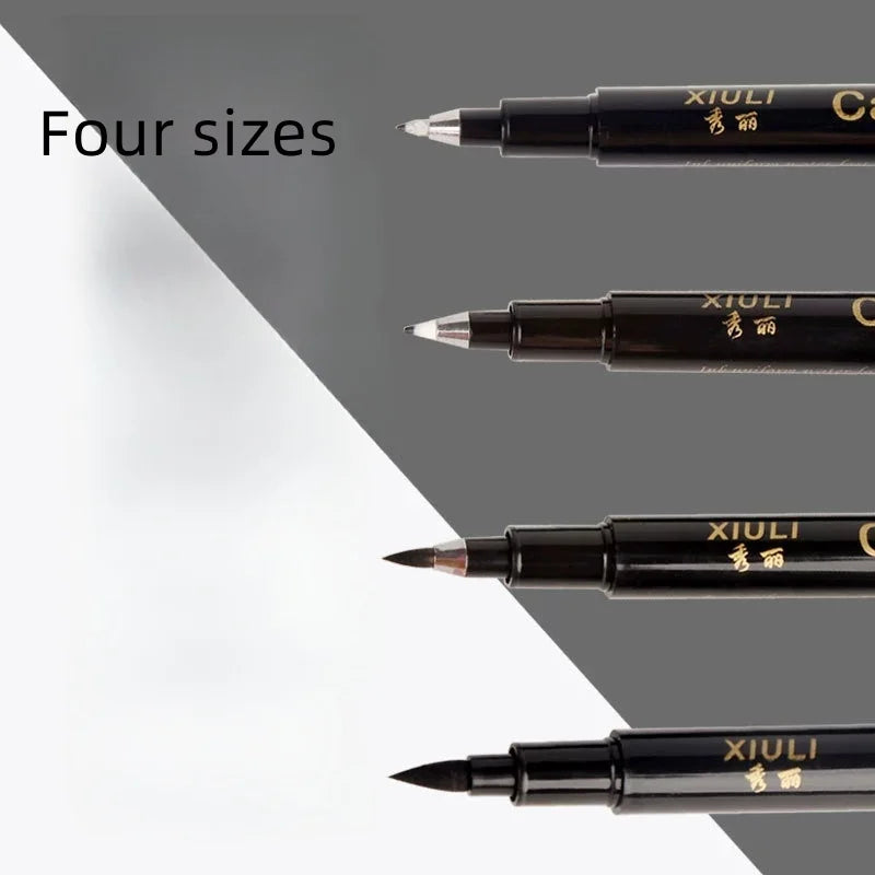 4pc/Beautiful Brush Calligraphy Practice Pen Type Soft Pen Copy Invitation Card Signature