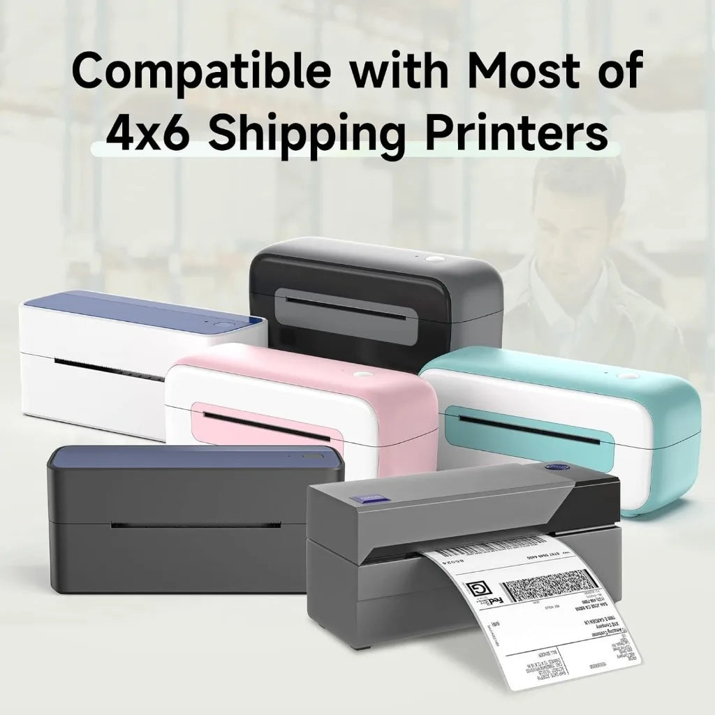 100x150mm Thermal Label Sticker Roll A6 Size Shipping Label Sticker Roll Adhesive Paper for Phomemo PM-241BT/D520/246S Printer