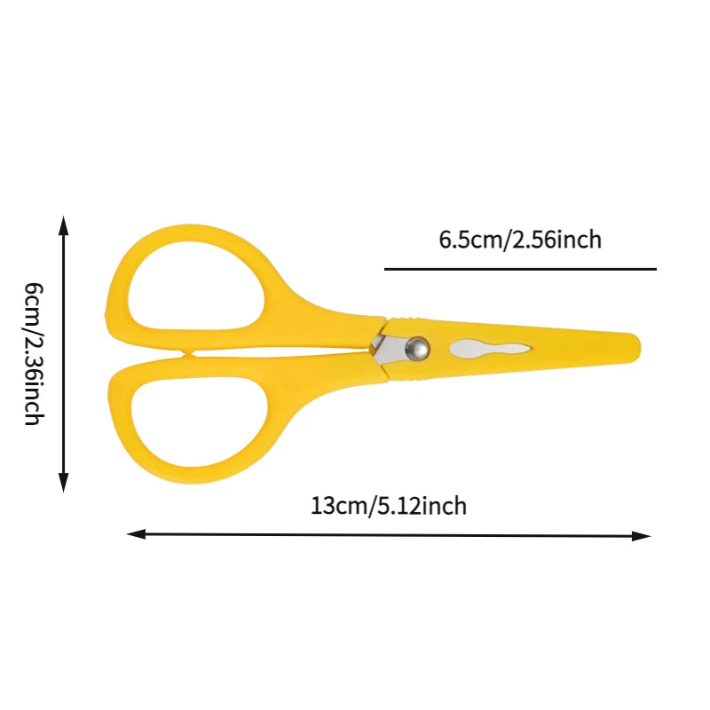 With Cover Safety Scissors, Lightweight Portable for Home Office School Kids DIY Craft Paper Cutting Stationery
