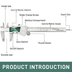 150/200/300 mm Electronic Digital Vernier Calipers IP54 Water Resistant Measuring Tool Waterproof Stainless Steel Caliper