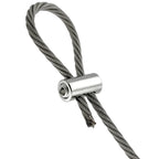 10pcs 2/3mm Wire Rope Clamps Stainless Steel Cable Fastener Adjustable Screw Copper Metal Clip Sling Fitting