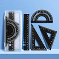 4pcs Metal Ruler Set - 6 Colors Maths and Drawing Tools, Drafting Rulers for Students and Designers