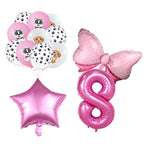 Pink Dog Paw Birthday Party Decor Disposable Tableware Gift Bag Backdrop Cake Topper Banner Plate for Kid Girl Party Supplie Set