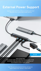 Vention Usb Hub 4 Port ABS Hub USB 3.2 10Gbps for Laptop Multi Splitter Adapter For Xiaomi Macbook PC Computer Accessories