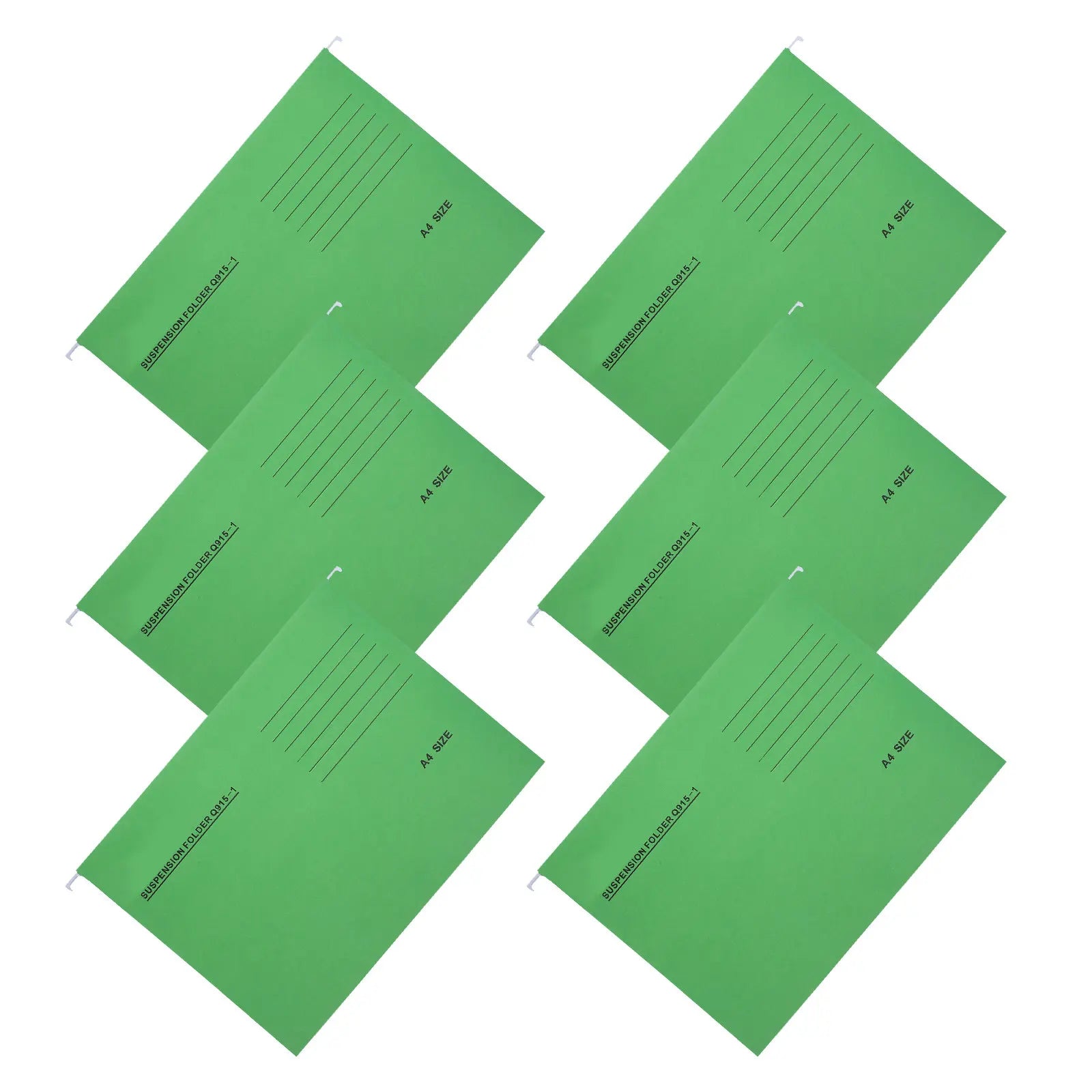 6Pcs Heavy-Duty Hanging File Folders A4 Size Reinforced Iron Hook Paper File Organizers for Office Bills Receipts Coupons