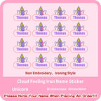 Custom Thermal Embroidery Iron Name Tag Sticker Personalized Washable Sewing Clothing Children Stickers Clothes Babysuit Labels