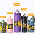 Stainless Steel Thermo Bottle 1.5L Large Capacity Thermo Water Portable 1500ml Vacuum Mug Thermos Insulated Cup 1L Tumbler