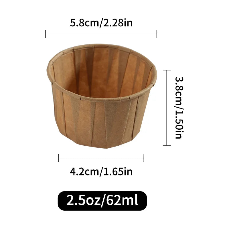 100/200pcs Disposable Paper Leak-proof Food Dipping Cup 0.75/1/2 oz Cup Suitable For Medicine Dispensing Supermarket Tasting Cup