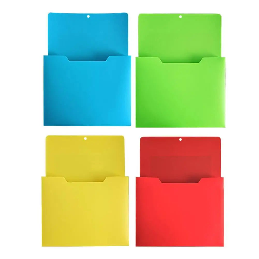 Magnetic Hanging Wall File Organizer, Strong Magnet Mail Paper Document Folder Holder and Magazine Rack for Office Home School