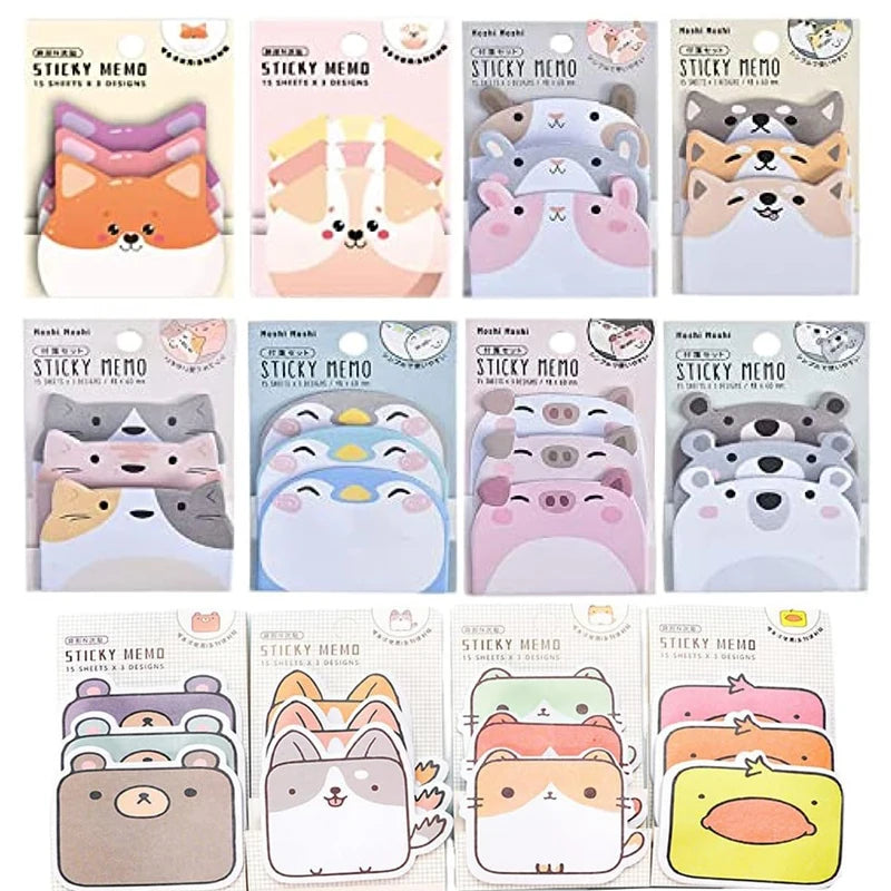 45Sheets Kawaii Paper Sticky Notes Creative Notepad Memo Pads Sticky Notes School Stationery Stickers Posted it Sticky Note Pads