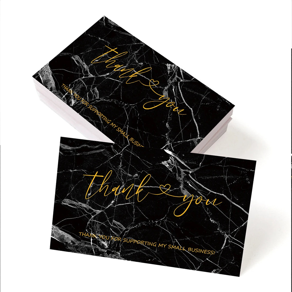 50pcs Thank You Card for Supporting My Small Business Cardstock Thank You Cards for Gift Packaging Party Wedding Invitation Card