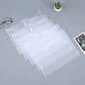 20Pcs A4 Size Plastic EnvelopeTransparent Reusable Poly Envelope Waterproof Folder with Buttons  for School Office Suppli