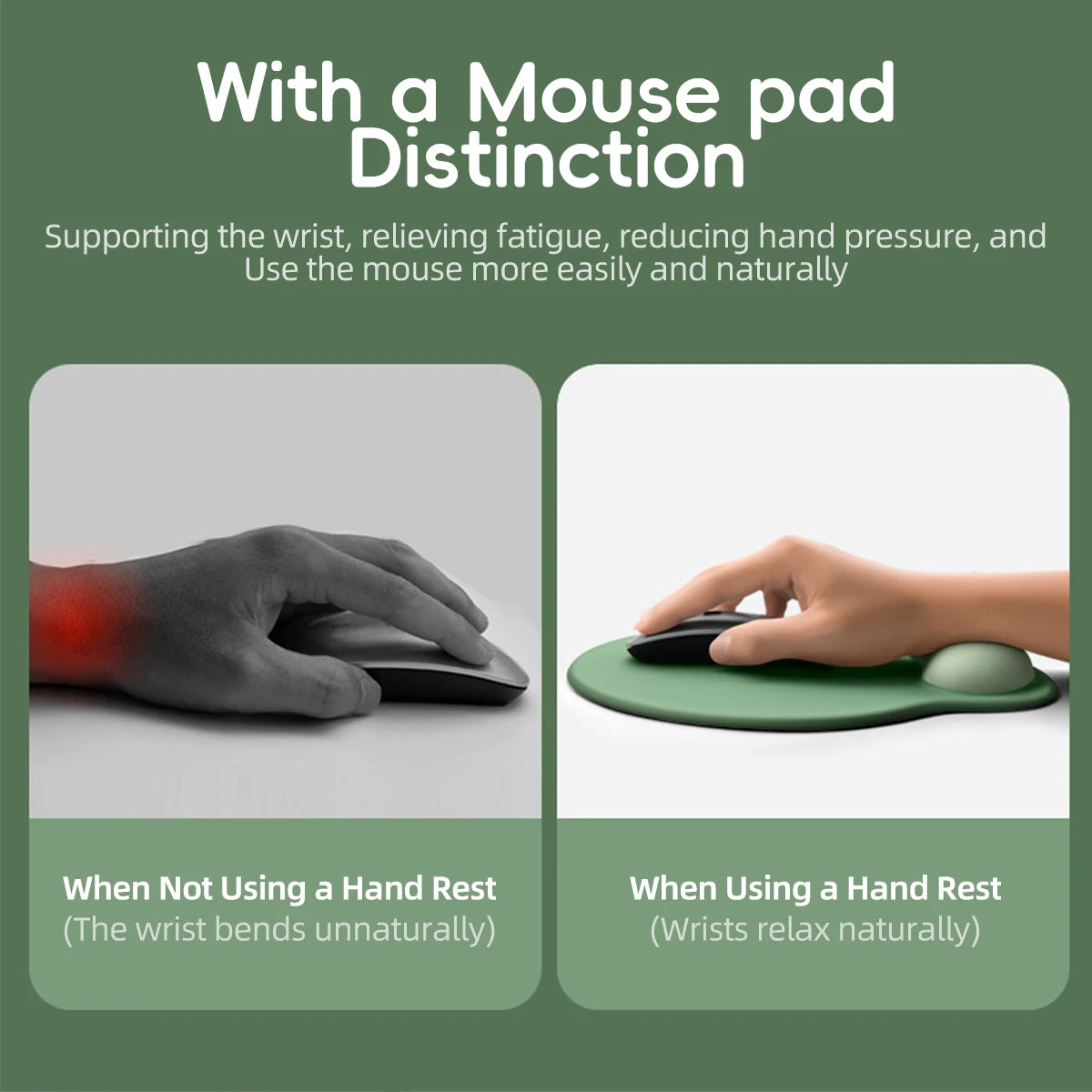 Comfortable Gradient Mouse Pad Wrist Support Non Slip Mice Mat Soft Mousepad Wrist Support Computer Silicone Mouse Pad For Pc