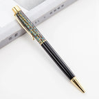 Lytwtw's Ballpoint Pen Oil Metal Office School Supplies Stationery Spinning Rose Gold Gift Cute Clip Glitter
