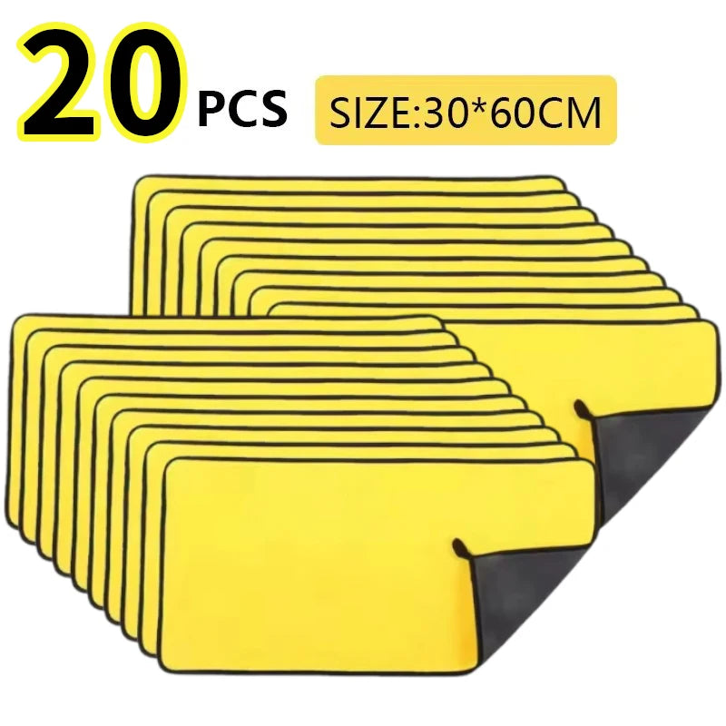 3-30PCS Car Nano Ultra Fiber Cloth Towel Microfiber Car Wash Towel Coral Fleece Towel Car Care Clean Cloth for Car Home Living