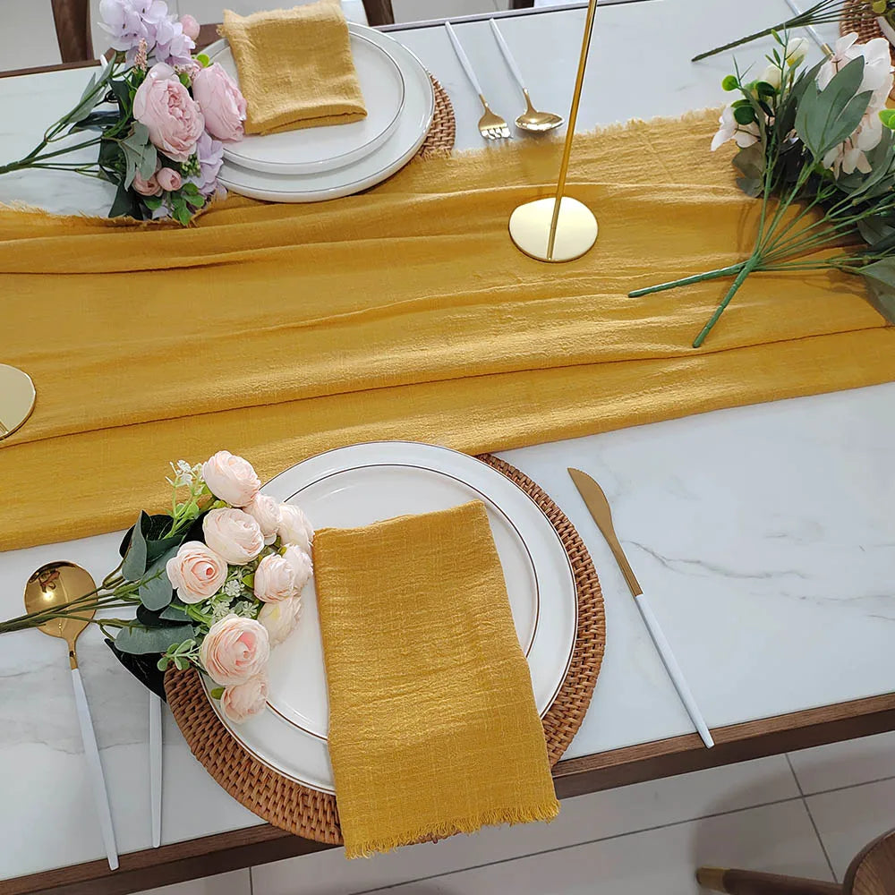 6PCS 43x43cm Dinner Table Rustic Decor Muslin Tea Towels, Birthday Decore Retro Cotton Cheesecloth, Cotton Gauze Wedding Napkins