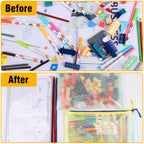 Zipper Documents Bag A4/A5 Plastic Folders A3 Transparent Waterproo File Organize Storage Bag School Office Stationery Supplies