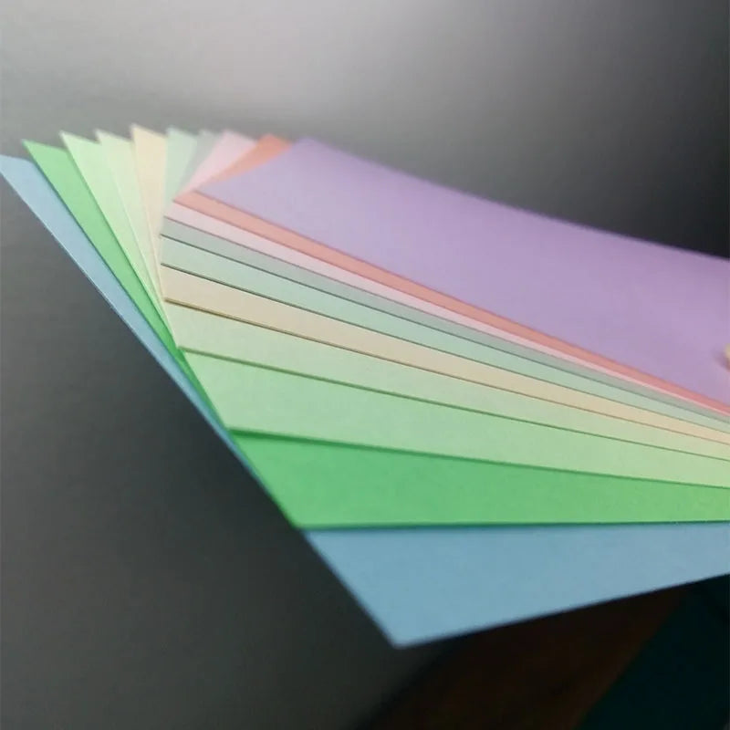 Rainbow 2 Sides Colored Cardstock DIY Blank Paper 250gsm for Postcards Crafts Origami Scrapbooking Party Decors Fun Cards Making