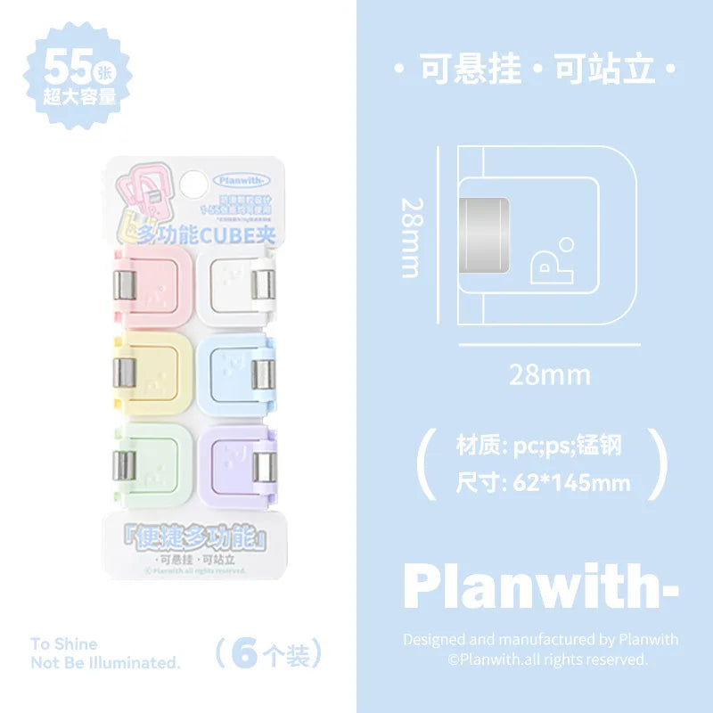 Multifunctional Mini Clip Jelly Color File Holder Note Organizer Adorable Desk Accessory for Papers Exam Sheets Cute Stationery