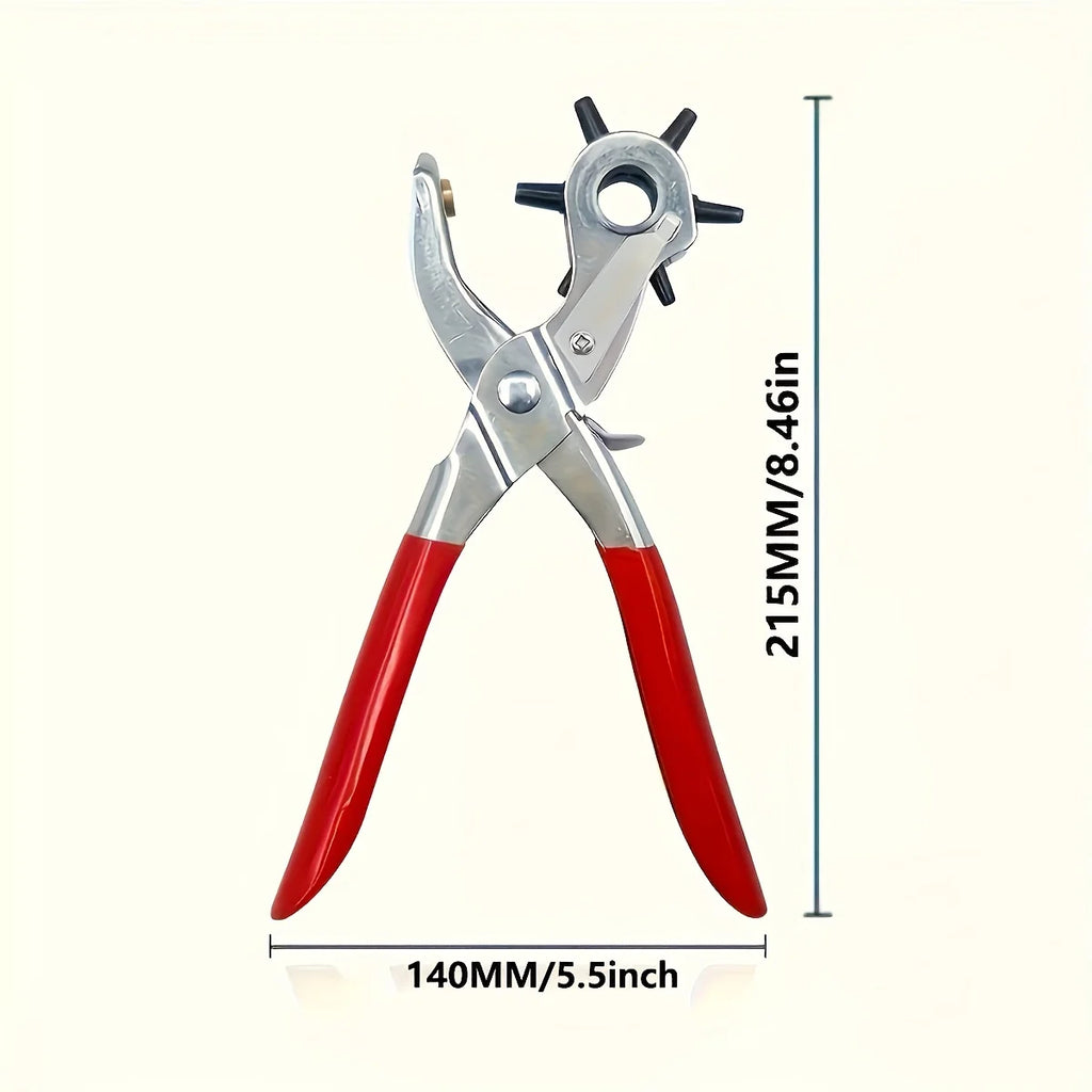 Leather Belt Hole Punch Plier Kit Hole Eyelet Puncher Sewing Machine Bag Watchband Strap Household Leathercraft Hand Tools Set