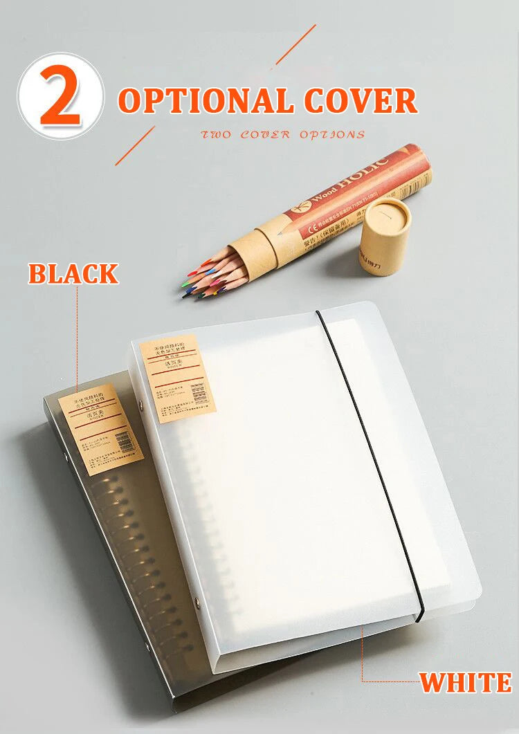 A4/B5/A5 Loose Leaf Refill Binder Notebook Blank/Line/Grid/Cornell Replacable Metal Ring Office&School Supplies Stationery