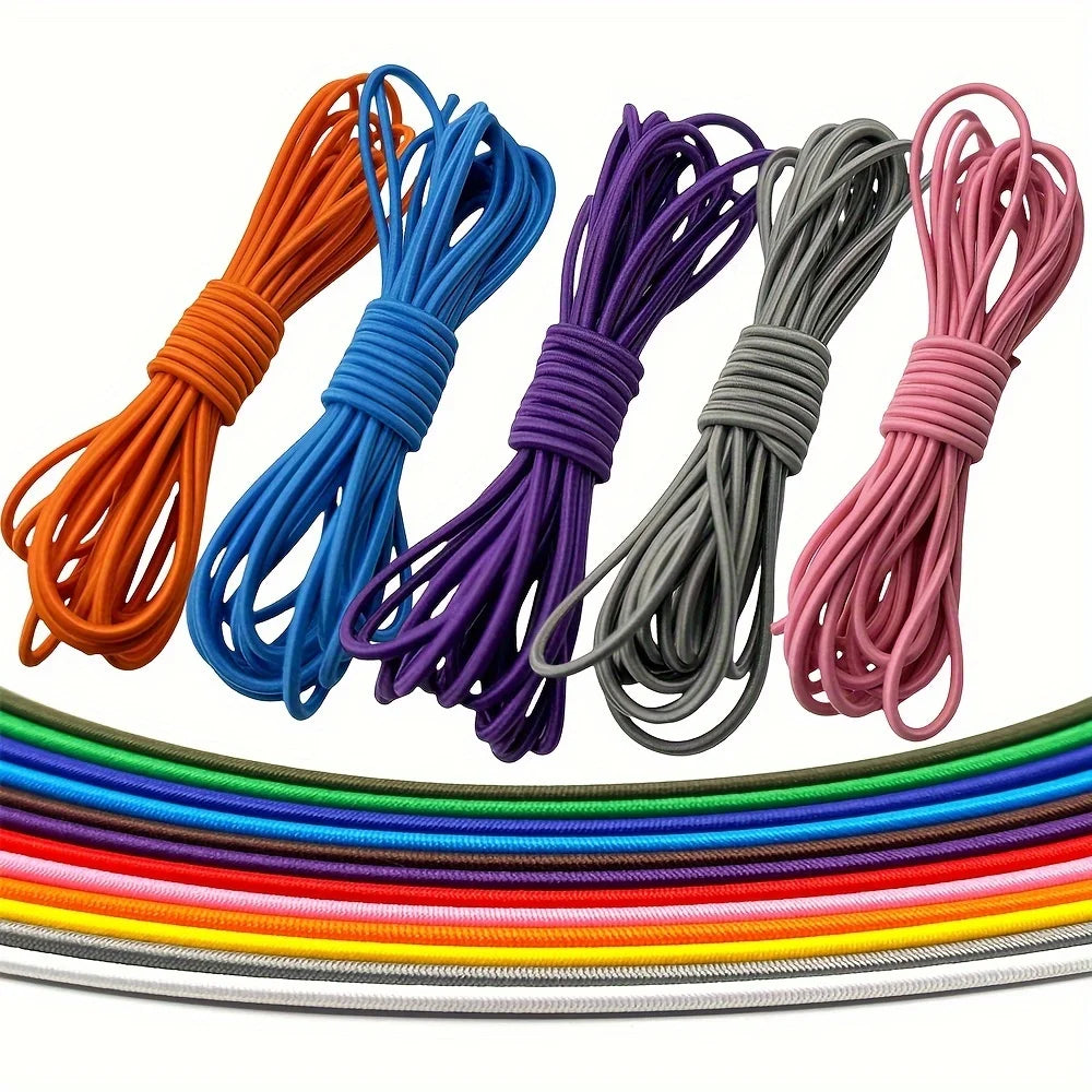 3 Yards 3mm Round Elastics Bungee Shock Cord Elastic Rope Rubber Band Strap String Cordon Shoelaces Sewing Accessories