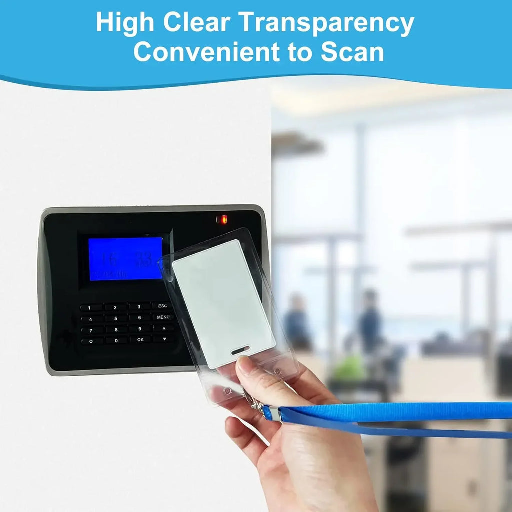 50/20/10PCS Transparent Name ID Badge Holder Waterproof Thick Vertical Business Card Holder Protectors with Resealable Zip
