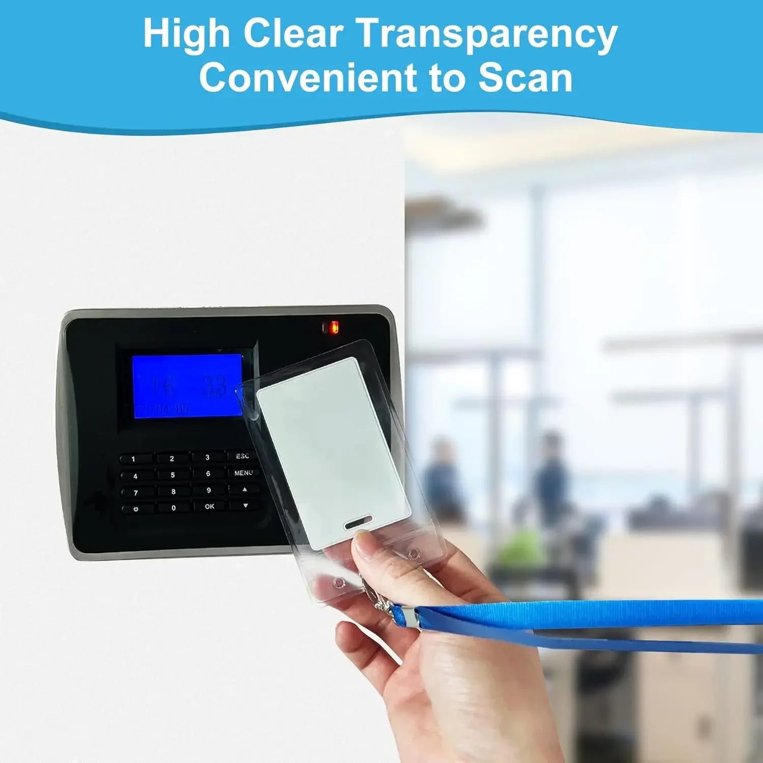 50/20/10PCS Transparent Name ID Badge Holder Waterproof Thick Vertical Business Card Holder Protectors with Resealable Zip