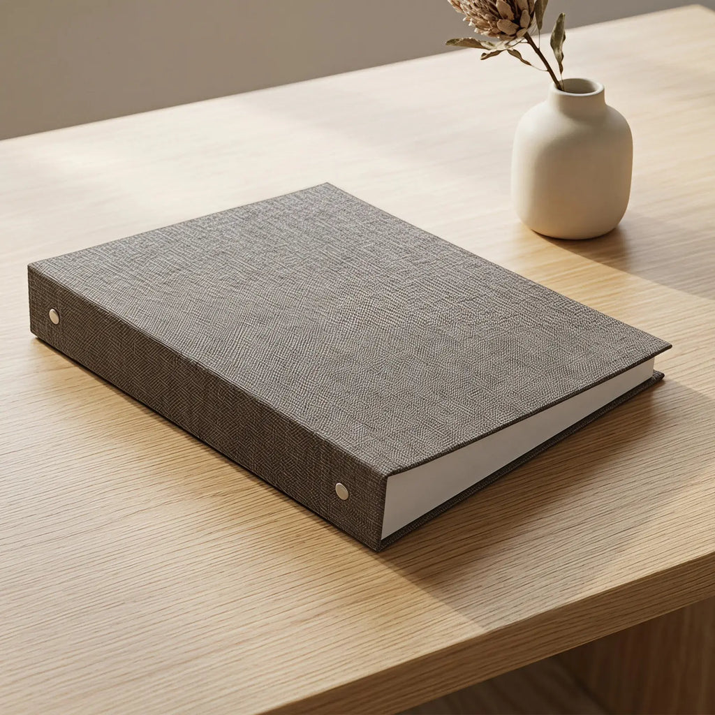 Loose-Leaf Notebook Cover Fabric Binder Refillable 3-Ring Binder Suitable for Paper Documents Music Scores Notebook