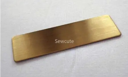 10pcs Laser Engraving Name Badge Holder Round Corner Gold Color Stainless Steel Badge Blank Material 70x20mm