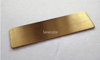 10pcs Laser Engraving Name Badge Holder Round Corner Gold Color Stainless Steel Badge Blank Material 70x20mm