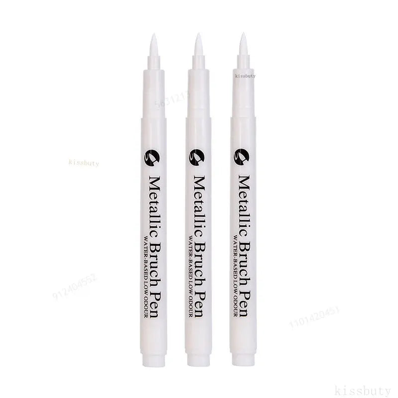 highlight Metallic Marker Pen Gold White Waterproof Permanent Paint Marker Pen for Rock,Mug,Ceramic,Glass DIY Painting Supplies