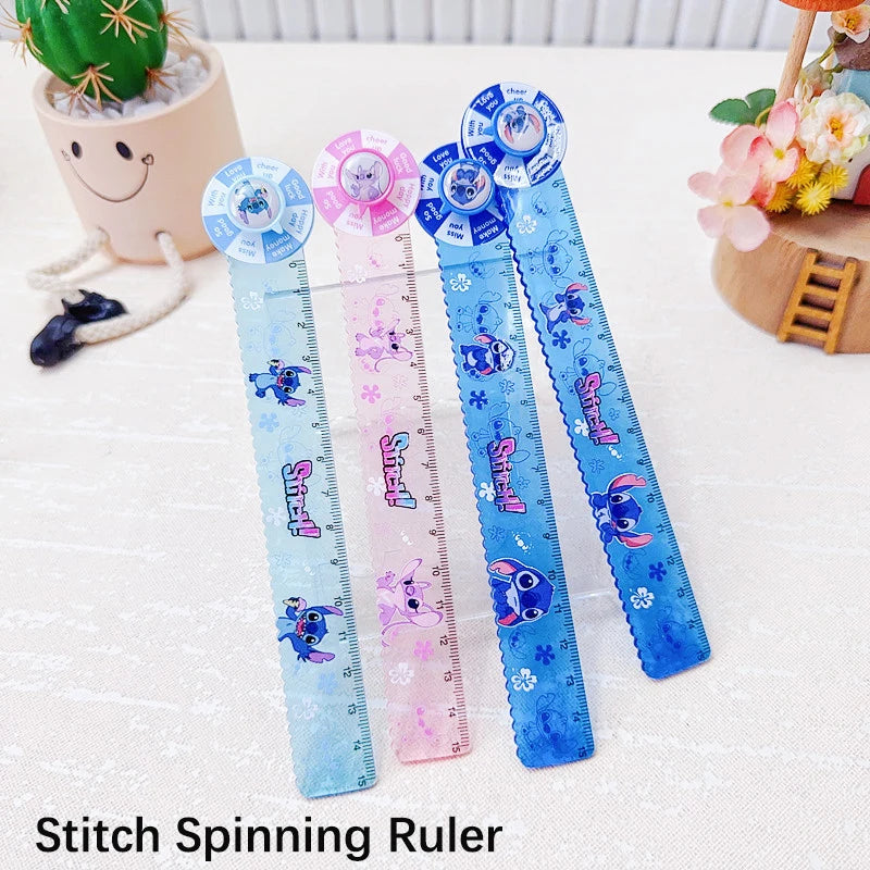 Disney Stitch Multi-functional Drawing Tools, Student Stationery Measuring Supplies, Cartoon Measuring Ruler, Folding Ruler