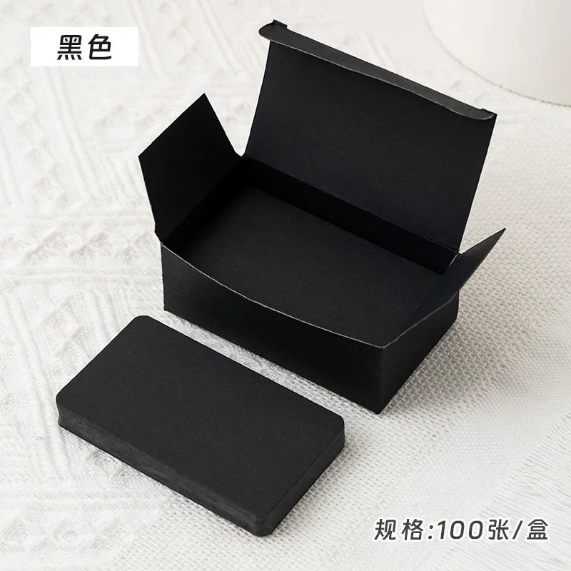 100Pcs/Box Colorful Blank Index Cards Thick Hard Cardstock DIY Handwriting Flash Cards  Study Memo Drawing Note Cards