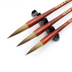 Wooden Writing Brushes Wolf Hair Traditional Chinese Calligraphy Painting Practice Festival Couplets Regular Script Supply