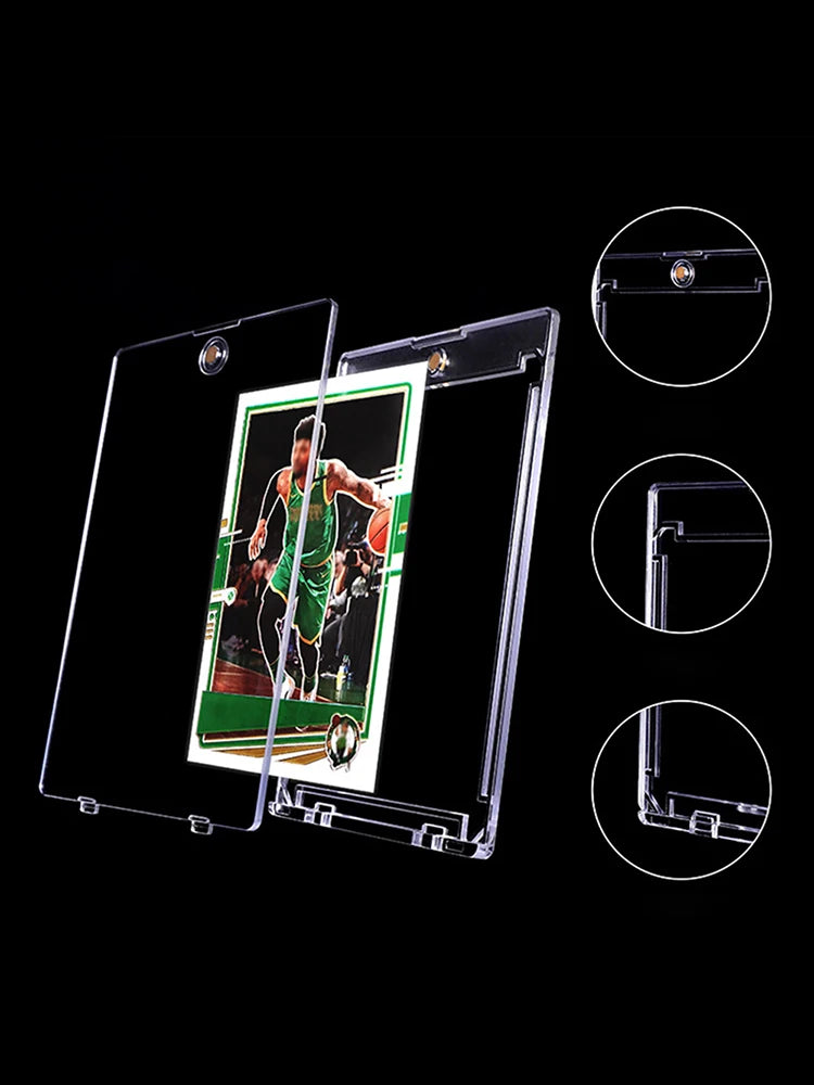 1/5/10PCS Clear Card Holder Magnetic Attraction Type Gaming Sports Trading Card Display Case Kpop Idol Photo Protective Sleeves