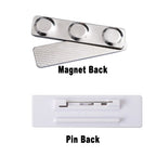 Personalized Name Tag Badges Identification Customized with Text&Logos, Stainless Steel Name for Clothing with Pin or Magnetic