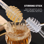 Transparent Honey Stirring Stick Plastic Long Handle Honey Spoon Practical Milk Tea Jam Stirring Bar Multifunction Kitchen Tools